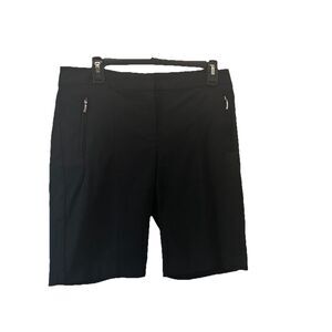 Izod Golf Women's Shorts Size 6 Logo Black Performance Preppy Athletic Bermuda